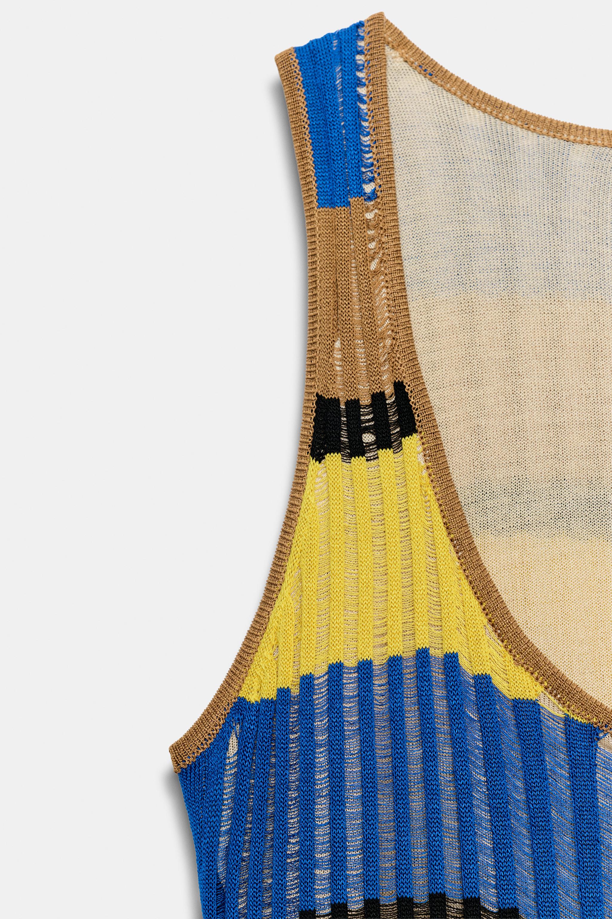 STRIPED LONG KNIT DRESS